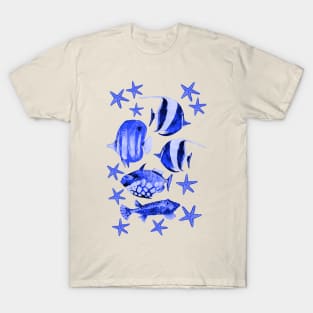 underwater paradise blue T-Shirt